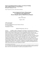 Unit of Analysis for Poverty Measurement:  A Comparison of the Supplemental Poverty Measure and the Official Poverty Measure