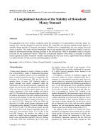 A Longitudinal Analysis of the Stability of Household Money Demand