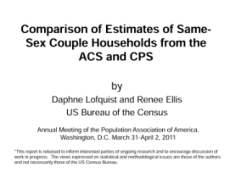 Comparison of Estimates of Same-Sex Couple Households from the ACS and CPS
