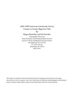 2005-2009 American Community Survey County-to-County Migration Files
