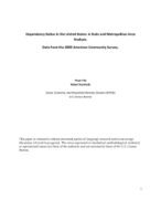 Dependency Ratios in the United States: A State and Metropolitan Area Analysis