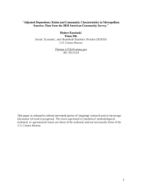 Adjusted Dependency Ratios and Community Characteristics in Metropolitan America