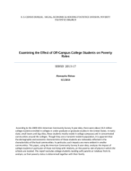 Examining the Effect of Off-Campus College Students on Poverty Rates