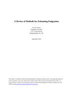 A Review of Methods for Estimating Emigration