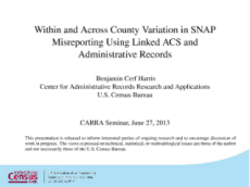 Within and Across County Variation in SNAP Misreporting Using Linked ACS and Administrative Records