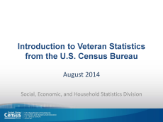Introduction to Veteran Statistics from the U.S. Census Bureau