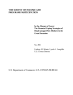 In the Absence of Leave: The Financial Coping Strategies of Disadvantaged New Mothers in the Great Recession