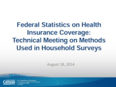 Federal Statistics on Health Insurance Coverage: Technical Meeting on Methods Used in Household Surveys