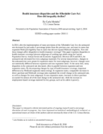 Health insurance disparities and the Affordable Care Act: How did inequality decline?