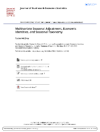 Multivariate Seasonal Adjustment, Economic Identities, and Seasonal Taxonomy