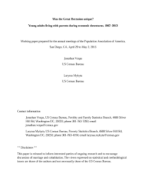 Was the Great Recession unique? Young adults living with parents during economic downturns, 1967–2013