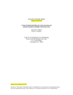 RESEARCH REPORT SERIES OR STUDY SERIES