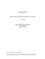 RESEARCH REPORT SERIES OR STUDY SERIES