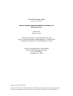 RESEARCH REPORT SERIES OR STUDY SERIES