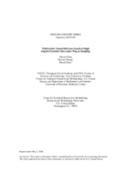 RESEARCH REPORT SERIES OR STUDY SERIES