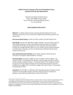 Health Insurance Coverage in the Current Population Survey: Estimates from the 2017 Research File