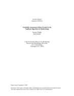 RESEARCH REPORT SERIES OR STUDY SERIES