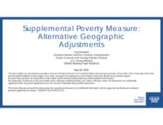 Supplemental Poverty Measure: Alternative Geographic Adjustments