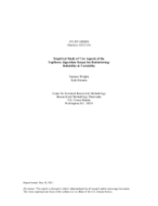 RESEARCH REPORT SERIES OR STUDY SERIES