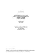 RESEARCH REPORT SERIES OR STUDY SERIES