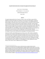 Using WIC Administrative Data to Evaluate the Supplemental Poverty Measure