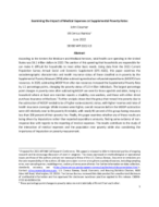 Examining the Impact of Medical Expenses on Supplemental Poverty Rates