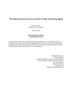 The Retirement Income of the Prime Working Aged