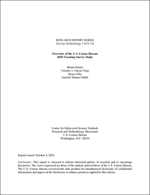 Overview of the U.S. Census Bureau 2020 Tracking Survey Study