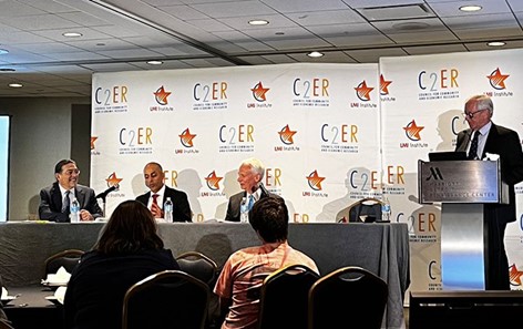 Participating on a panel with Vipin Arora, Director of the U.S. Bureau of Economic Analysis, and Bill Wiatrowski, Acting Director of the U.S. Bureau of Labor Statistics, at the Council for Community and Economic Research Conference.