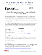 Facts for Features: Black (African-American) History Month