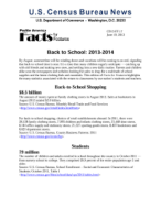 Facts for Features: Back to School: 2013-2014