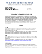 Facts for Features: Valentine's Day: 2014