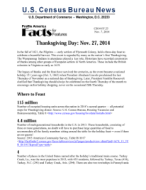 Facts for Features: Thanksgiving Day: Nov. 27, 2014
