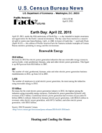 Facts for Features: Earth Day  2015