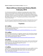 Black History Month: (2016)