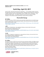 Facts for Features: Earth Day: April 22, 2017