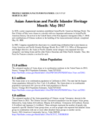 Facts for Features: Asian-American and Pacific Islander Heritage Month: May 2017
