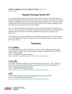 2017 Hispanic Heritage Month with 2016 ACS Data