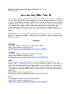 Facts for Features: Veterans Day 2017: Nov. 11