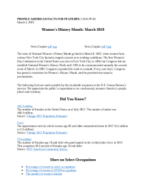 Women’s History Month: March 2019