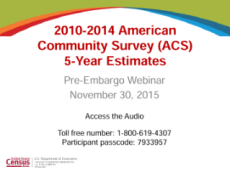 2010-2014 ACS 5-year Webinar