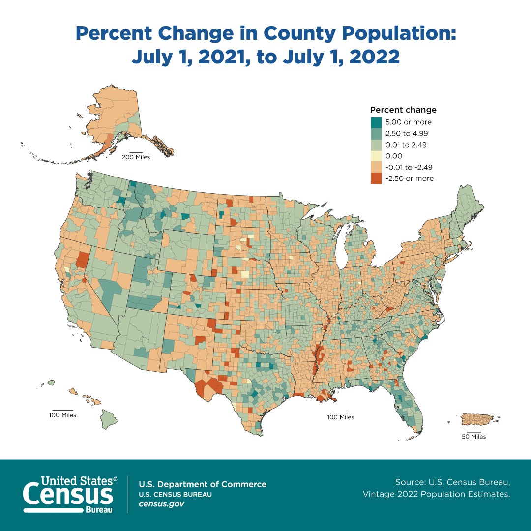 Growth In The Nation s Largest Counties Rebounds In 2022