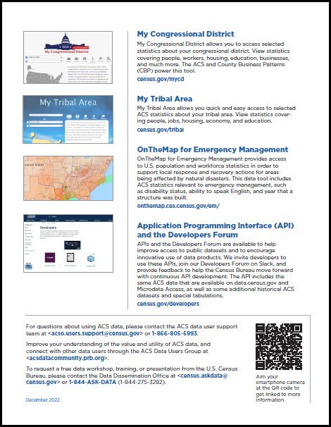 ACS Data Tools and Resources Flyer