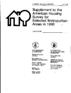 Supplement to the American Housing Survey for Selected Metropolitan Areas in 1990