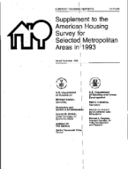 Supplement to the American Housing Survey for Selected Metropolitan Areas in 1993