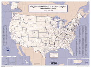 Thumbnail of the 115th Congressional Wall Map