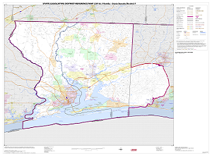 Thumbnail of the 2016 State Legislative District for Florida's 1st District