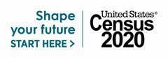 2020 Census Logo in Dark Teal — English