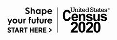 2020 Census Logo in Black — English