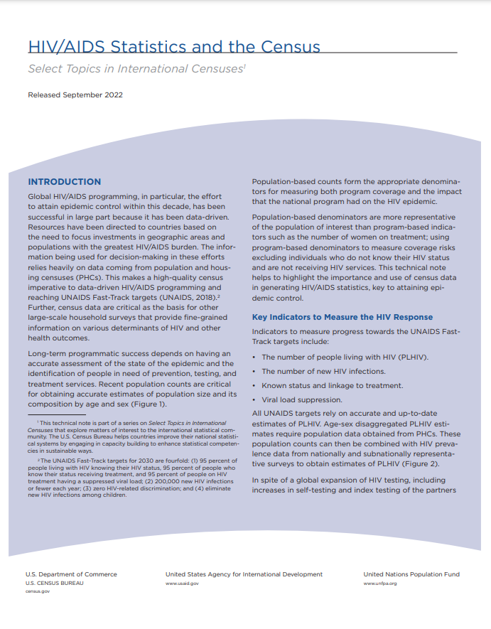 HIV AIDS Statistics and the Census